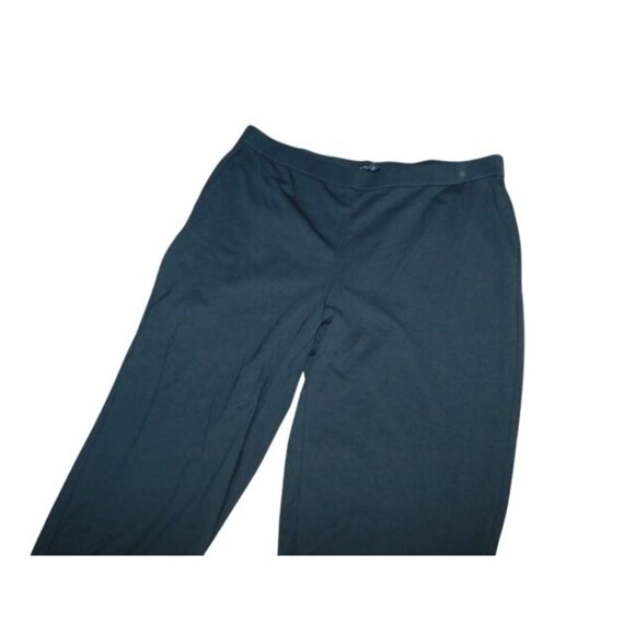 Eileen Fisher Size 2X STRETCH Plus Size Steel Gray Knit Pants - Picture 2 of 2